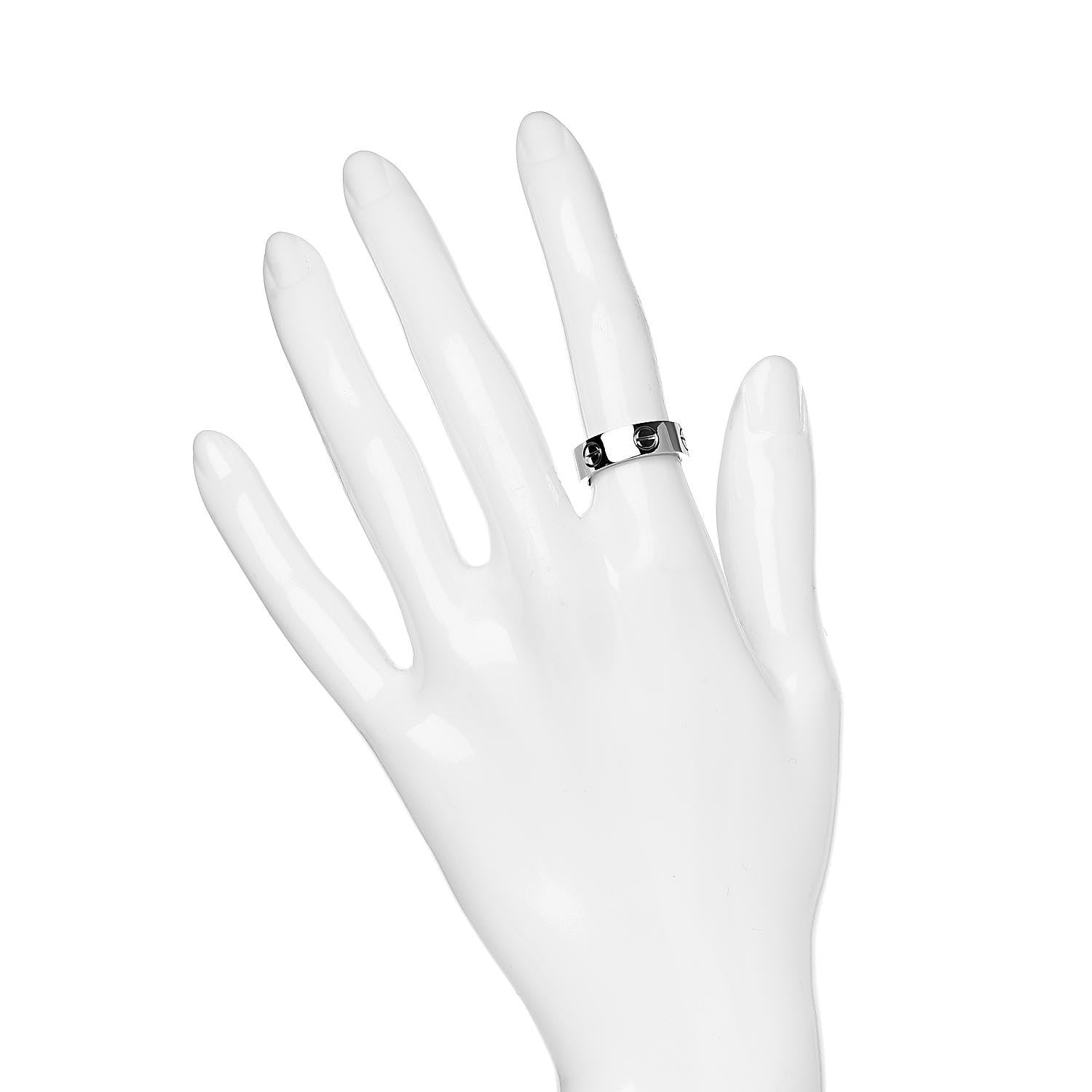 Cartier 18K White Gold 5.5mm LOVE Ring 50 5.25 2 of 4