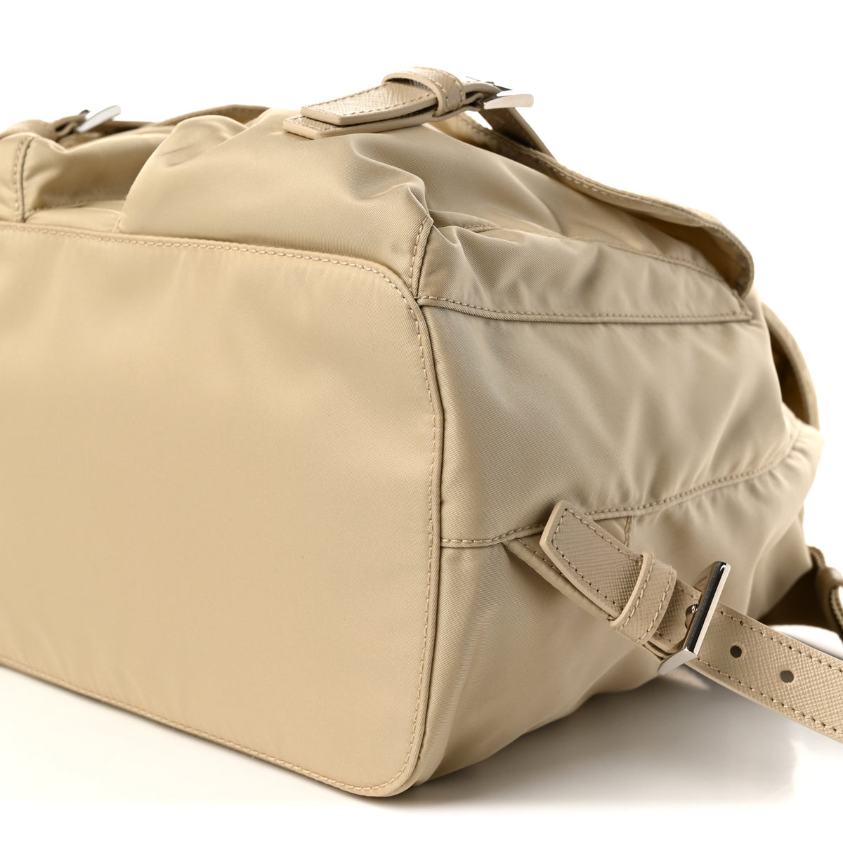 Prada Nylon Vela Saffiano Medium Backpack Deserto 11 of 11