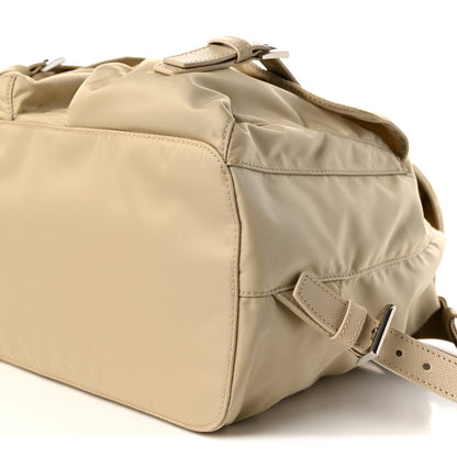 Prada Nylon Vela Saffiano Medium Backpack Deserto 11 of 11