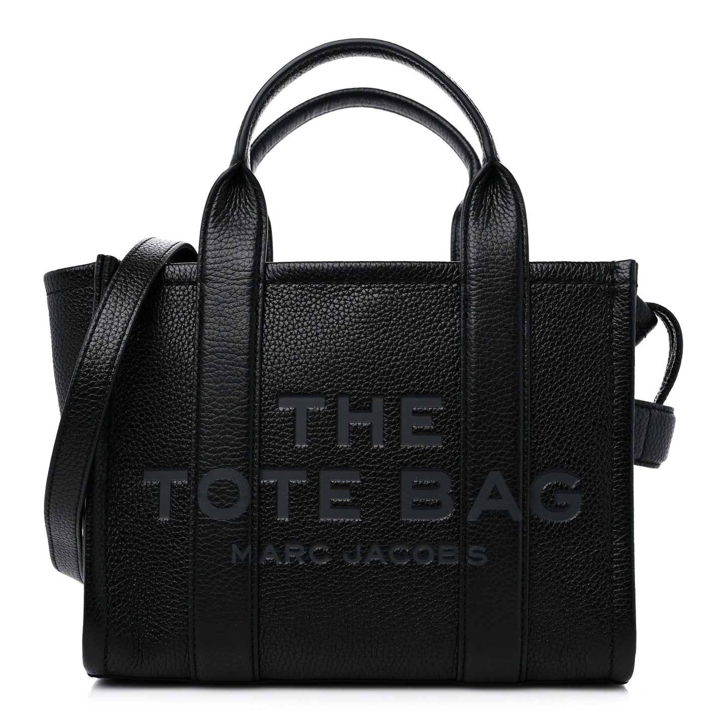 Grained Calfskin Small The Tote Bag Black