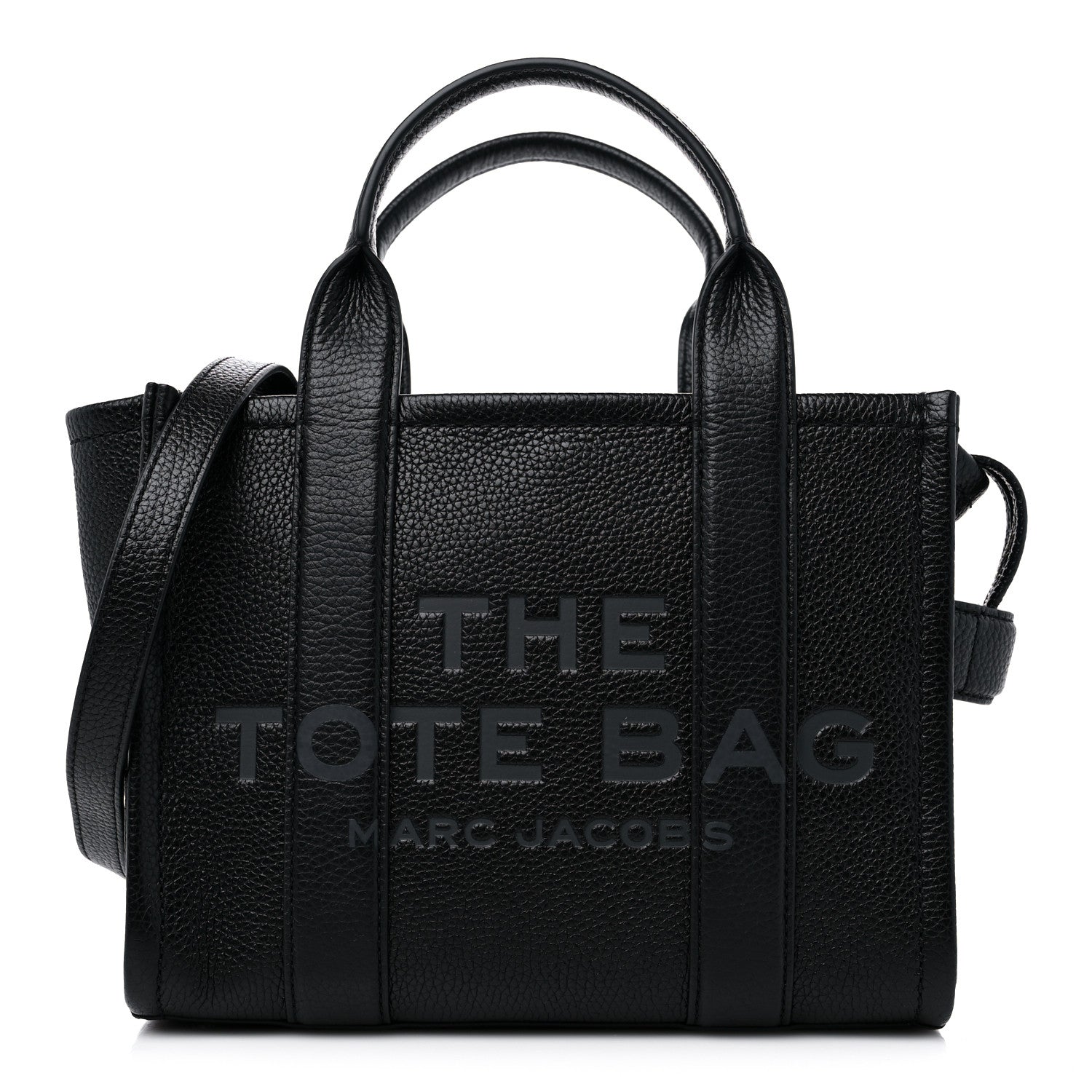 Marc Jacobs Grained Calfskin Small The Tote Bag Black 1 of 9