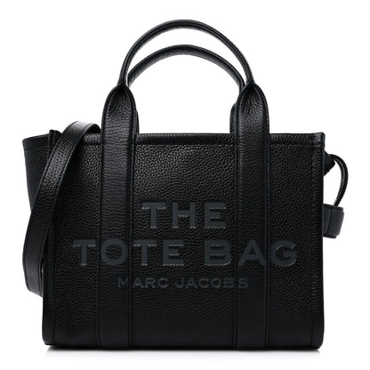 Marc Jacobs Grained Calfskin Small The Tote Bag Black 1 of 9