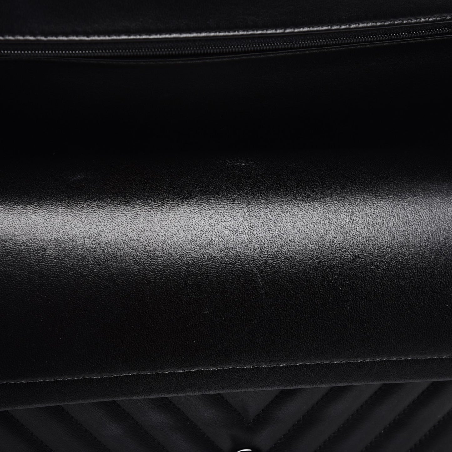 Lambskin Chevron Quilted Jumbo Double Flap So Black