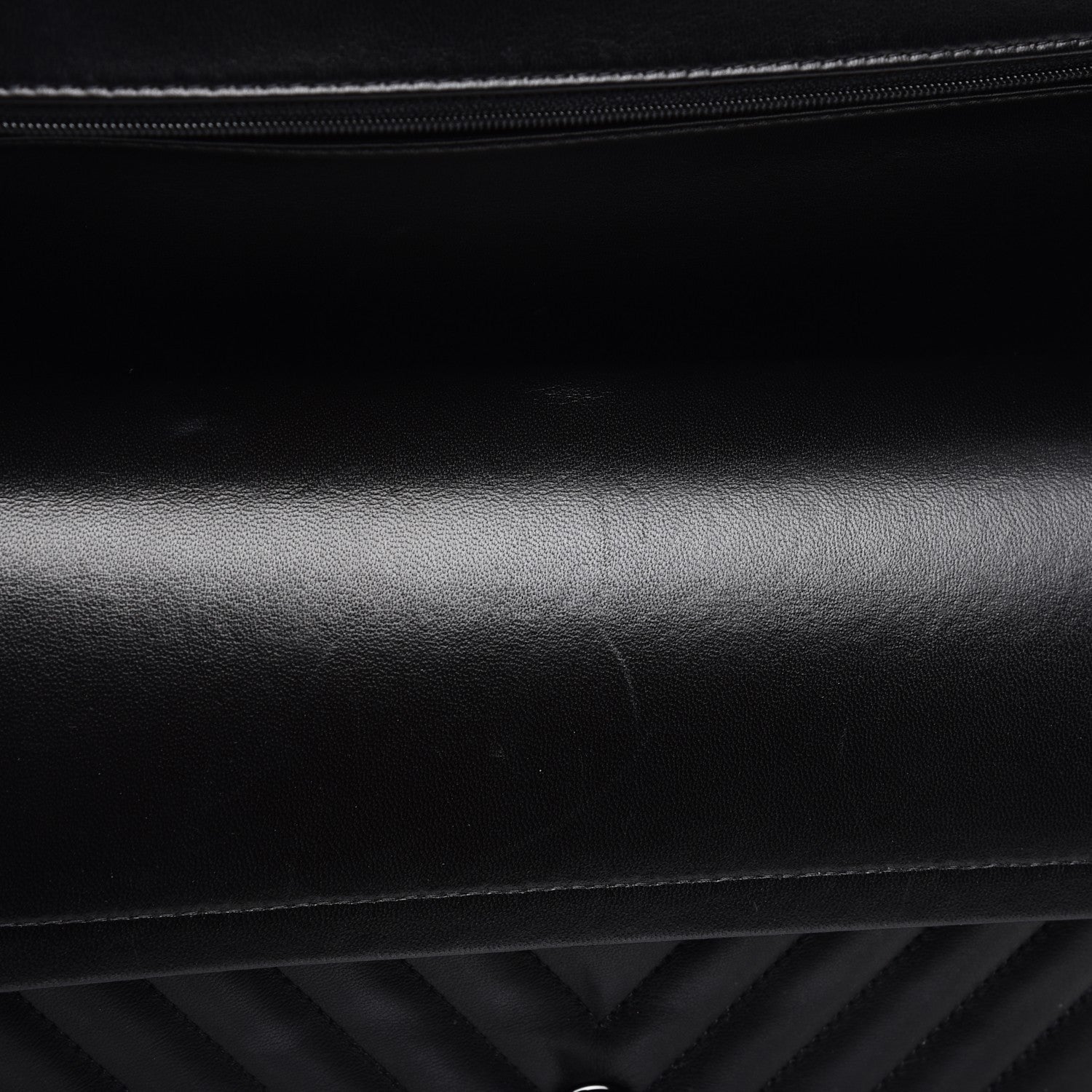 Chanel Lambskin Chevron Quilted Jumbo Double Flap So Black 12 of 15