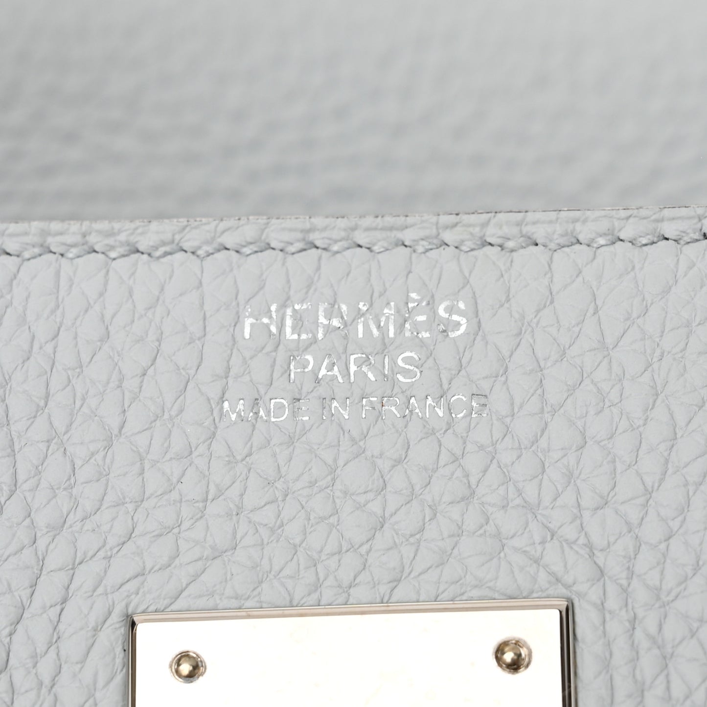 Taurillon Clemence Birkin 30 Bleu Pale