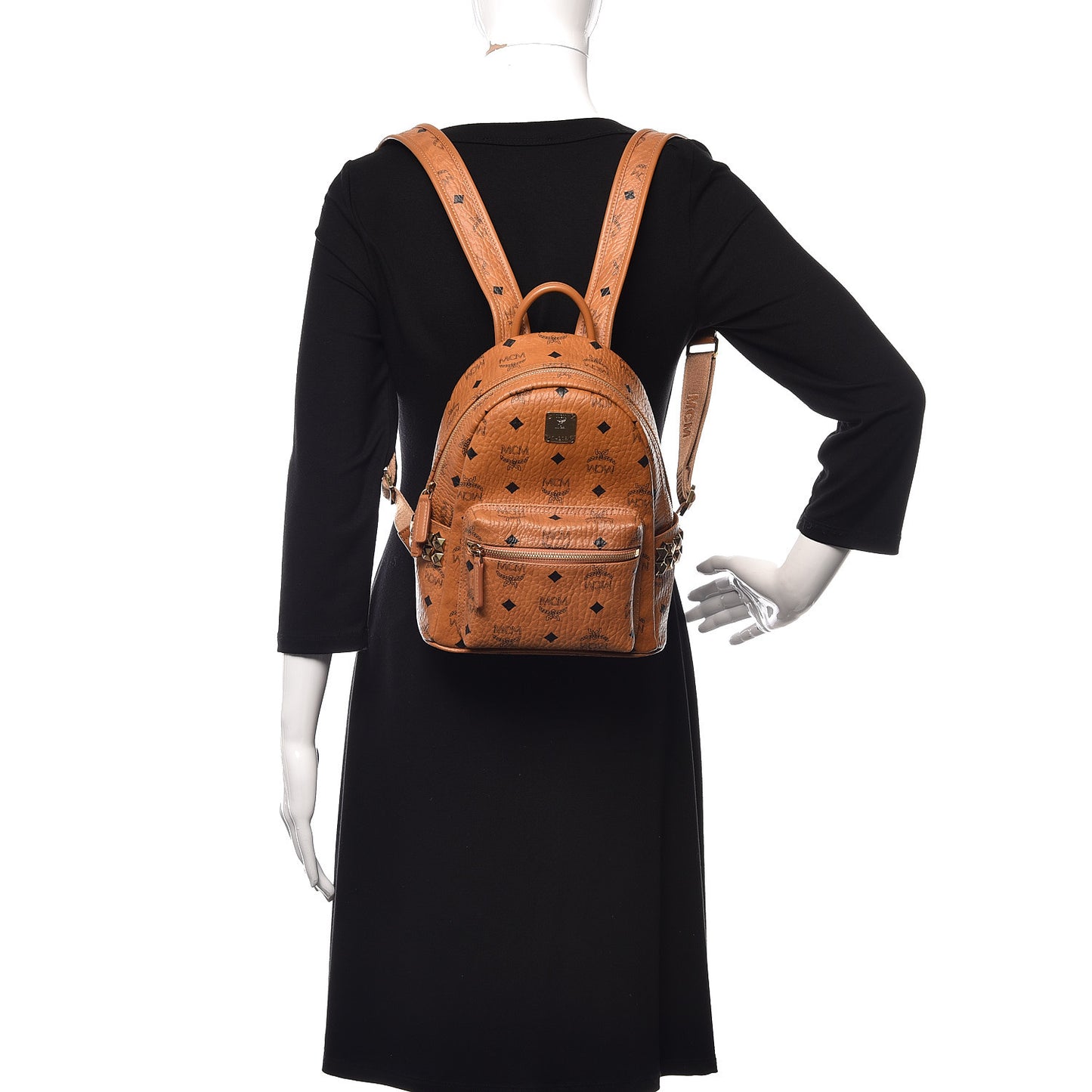 Visetos Side Stud Mini Stark Backpack Cognac