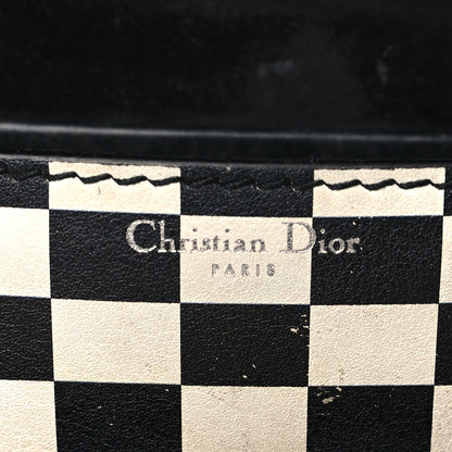 Christian Dior Calfskin Checkered Mini J'Adior Flap Bag Black White 6 of 14