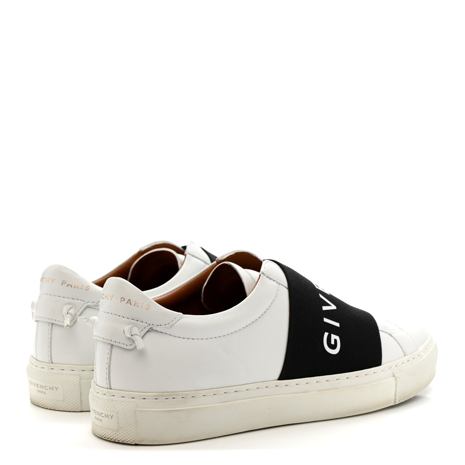 Givenchy Calfskin Band Logo Womens Urban Street Sneakers 35 White Black 5 of 12