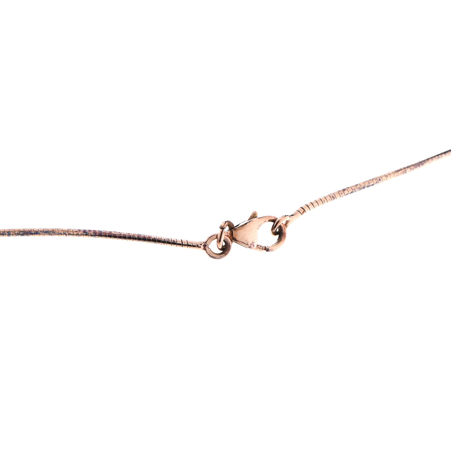 Lacquered Rose Gold Pop H Pendant Necklace White