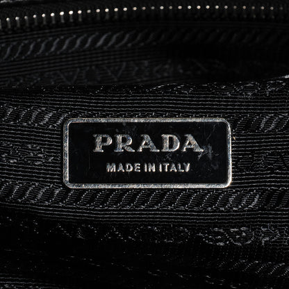 Prada Vitello Daino Print Medium Bauletto Nero Black 6 of 10