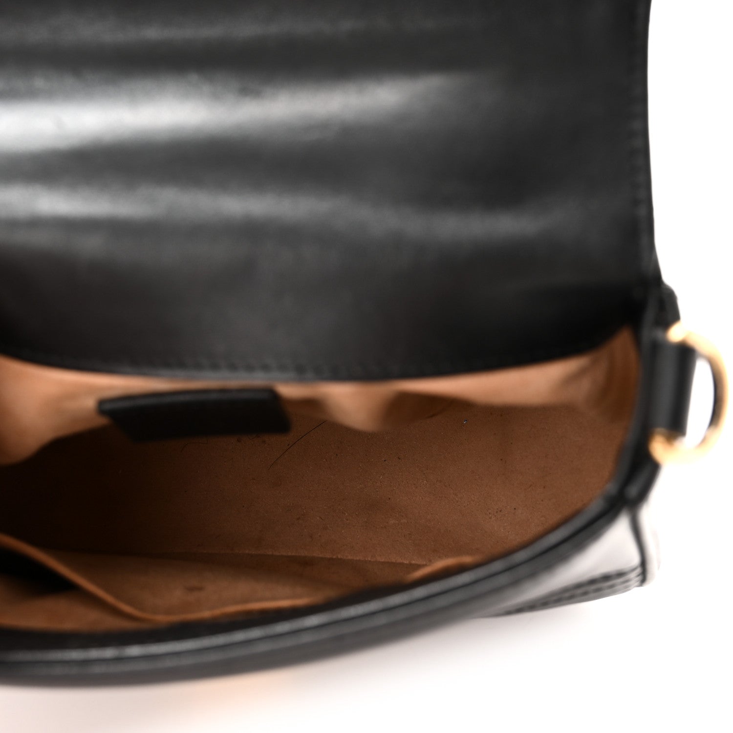 Gucci Calfskin Matelasse Mini GG Marmont Top Handle Shoulder Bag Black 5 of 11