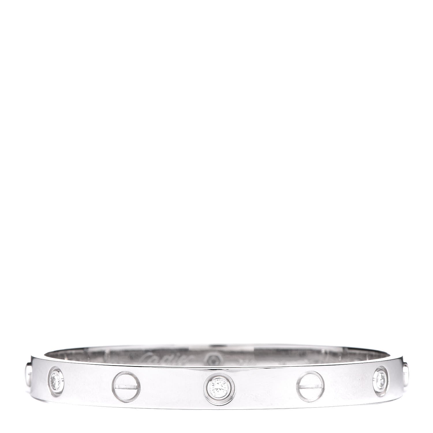 Cartier 18K White Gold 6 Diamond LOVE Bracelet 16 3 of 6