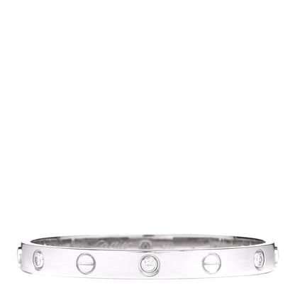 Cartier 18K White Gold 6 Diamond LOVE Bracelet 16 3 of 6