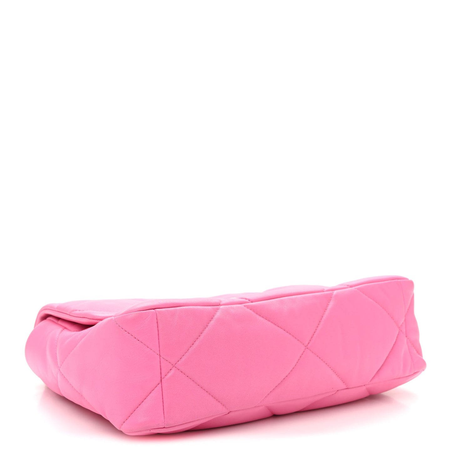 Lambskin Quilted Large Chanel 19 Flap Neon Pink