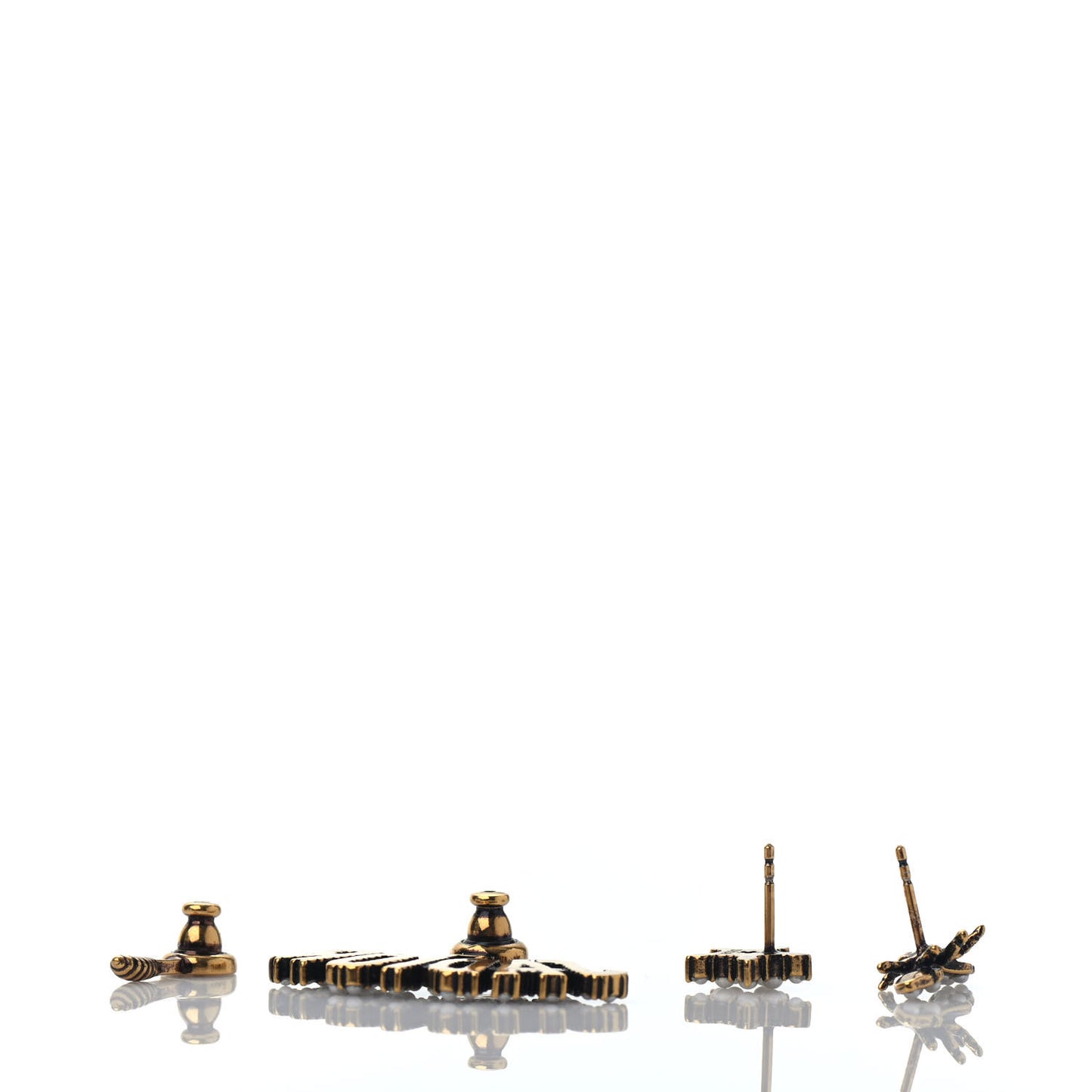Metal Pearl J'adior Earrings Aged Gold