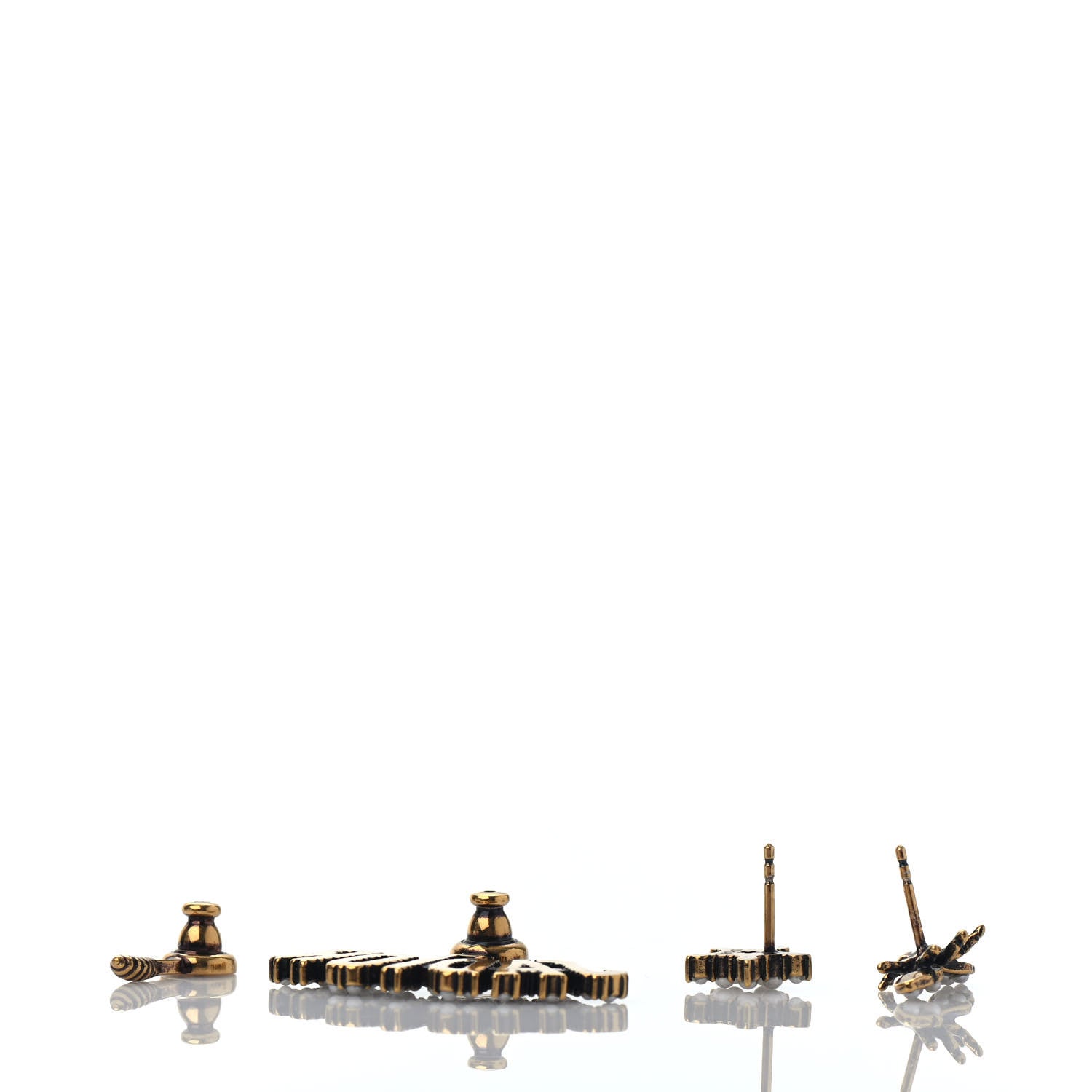 Christian Dior Metal Pearl J'adior Earrings Aged Gold 3 of 4