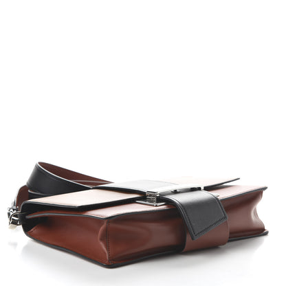 Prada City Calf Ribbon Bag Cognac Cotto Black 4 of 9