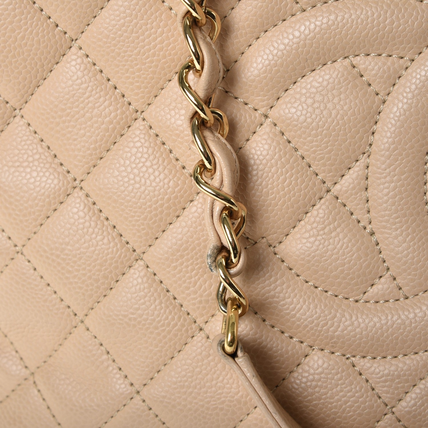 Chanel Caviar Quilted Grand Shopping Tote GST Beige Clair 8 of 16