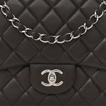 Chanel Caviar Quilted Jumbo Single Flap Brown 7 of 12