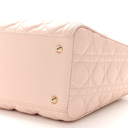 Christian Dior CHRISTIAN DIOR Lambskin Cannage Medium Lady Dior Light Pink 9 of 10