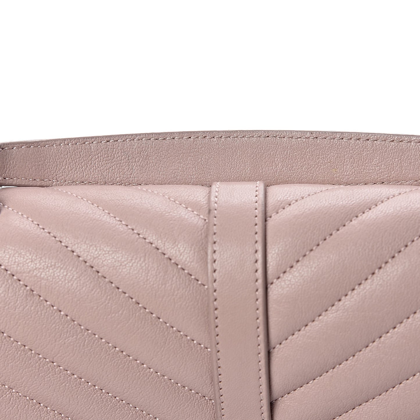 Sheepskin Matelasse Chevron Monogram Medium College Bag Rose Poudre