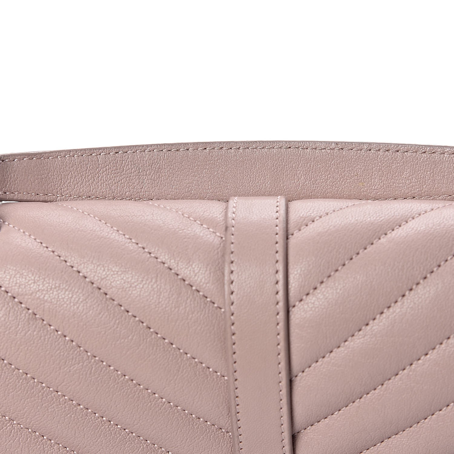 Saint Laurent Sheepskin Matelasse Chevron Monogram Medium College Bag Rose Poudre 16 of 16