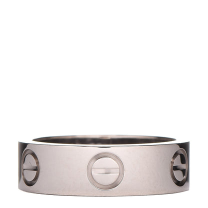Cartier 18K White Gold 5.5mm LOVE Ring 50 5.25 1 of 4