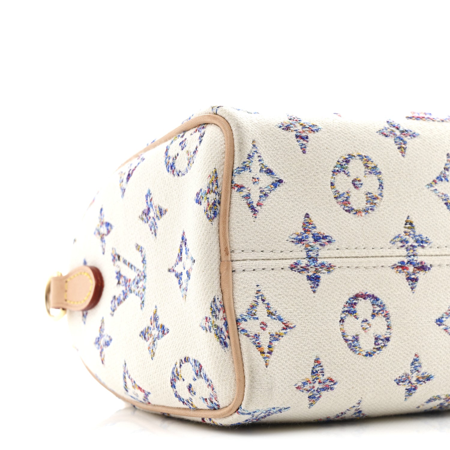 Louis Vuitton Monogram Jacquard Fabric Speedy Bandouliere 20 Multicolor Beige 8 of 10