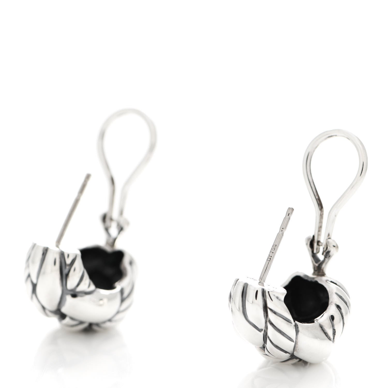 David Yurman Sterling Silver 20mm Cordelia Earrings 3 of 5