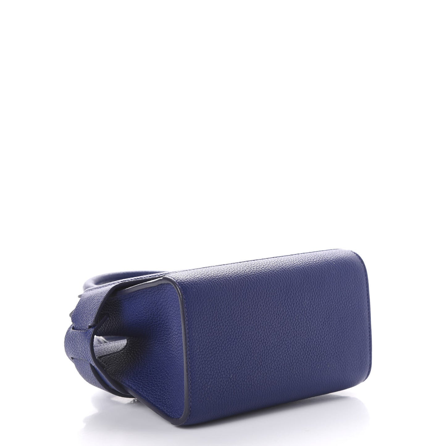 Grained Calfskin Nano Horizon Satchel Blue