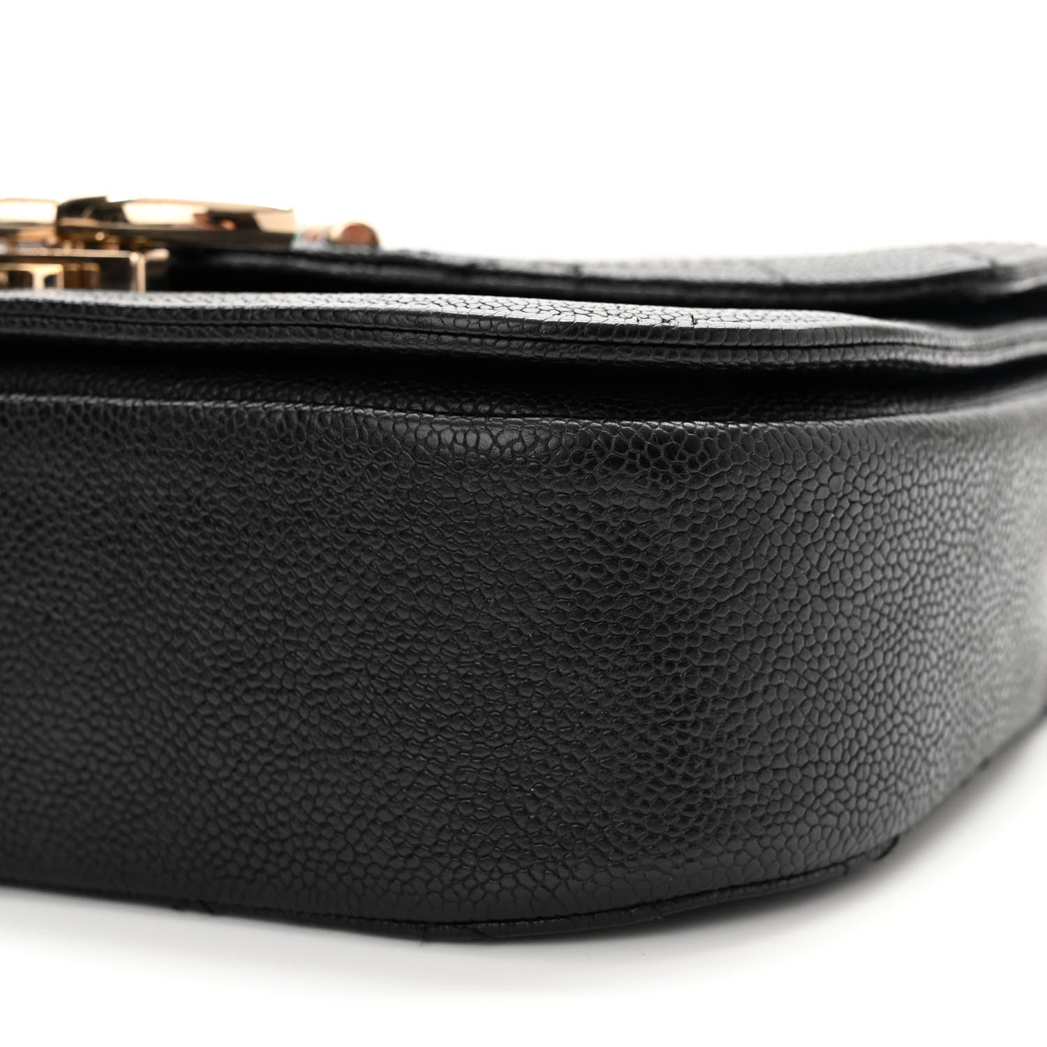 Chanel Grained Calfskin Quilted Small Cuba Top Handle Flap Black 10 of 12