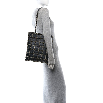 Chanel Lambskin Large Shopping Chain Tote Black 2 of 10