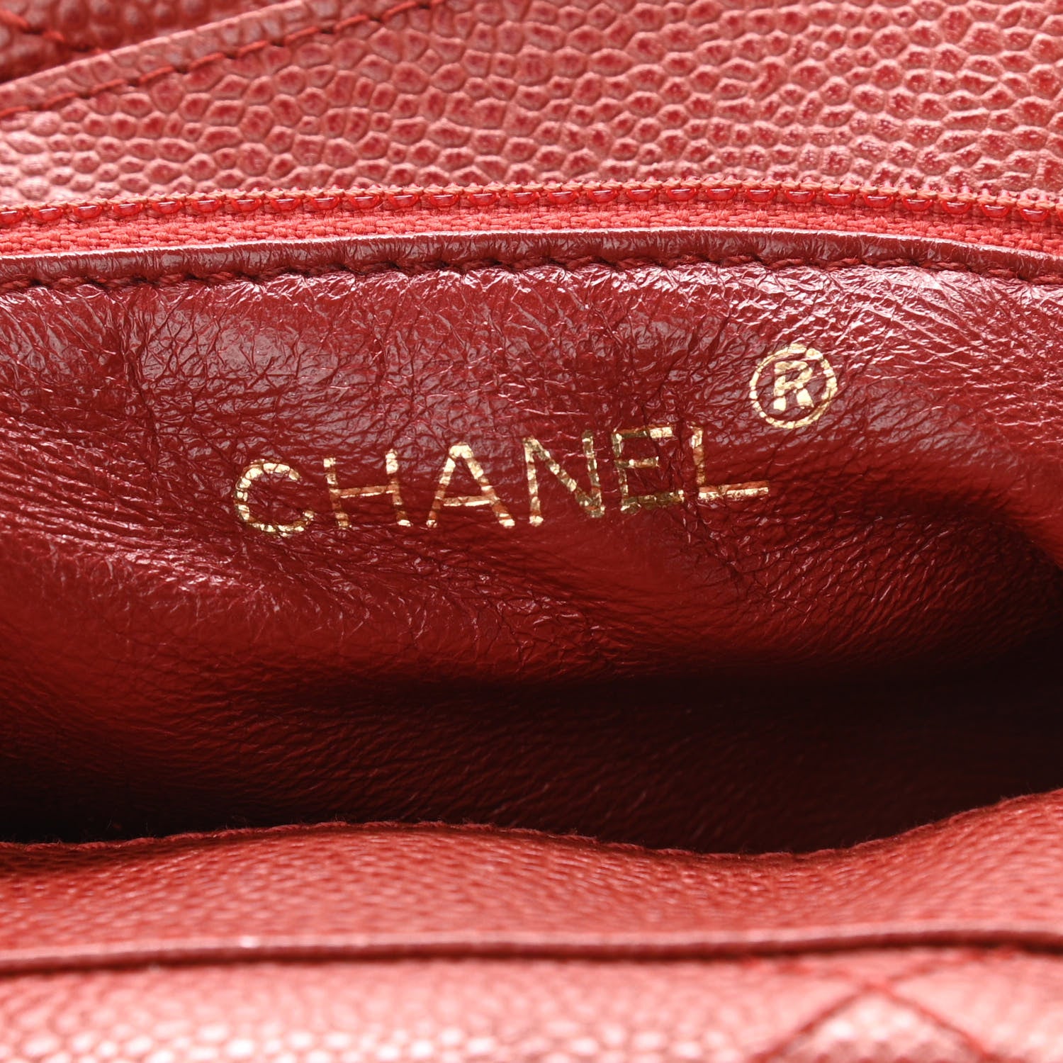 Chanel Caviar Tortoise CC Handle Tote Red 11 of 13