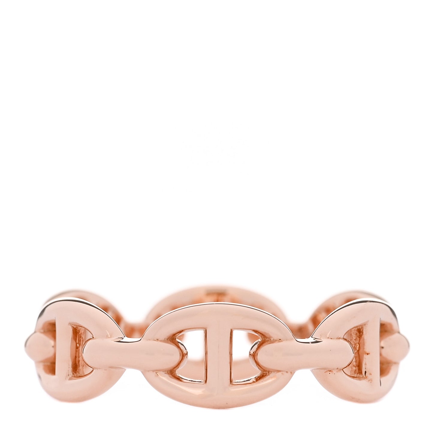 18K Rose Gold PM Chaine d'Ancre Enchainee Ring 53 6.5