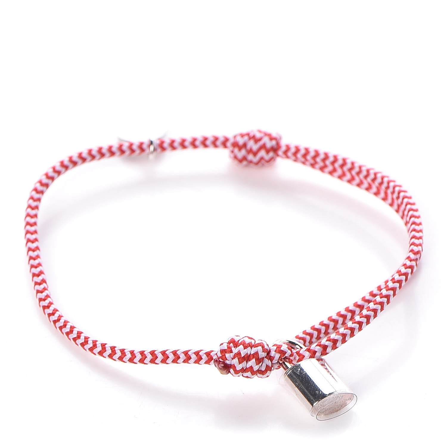 Louis Vuitton X UNICEF Sterling Silver Lockit Bracelet Red White 1 of 6