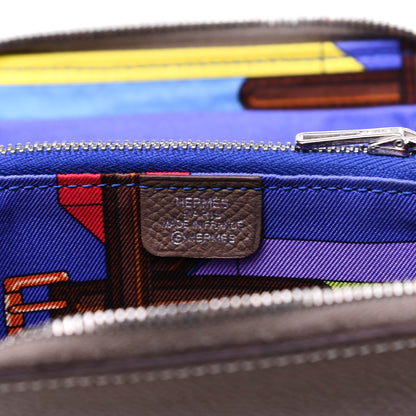 Hermes Epsom Silk'in Compact Wallet Etoupe 6 of 9