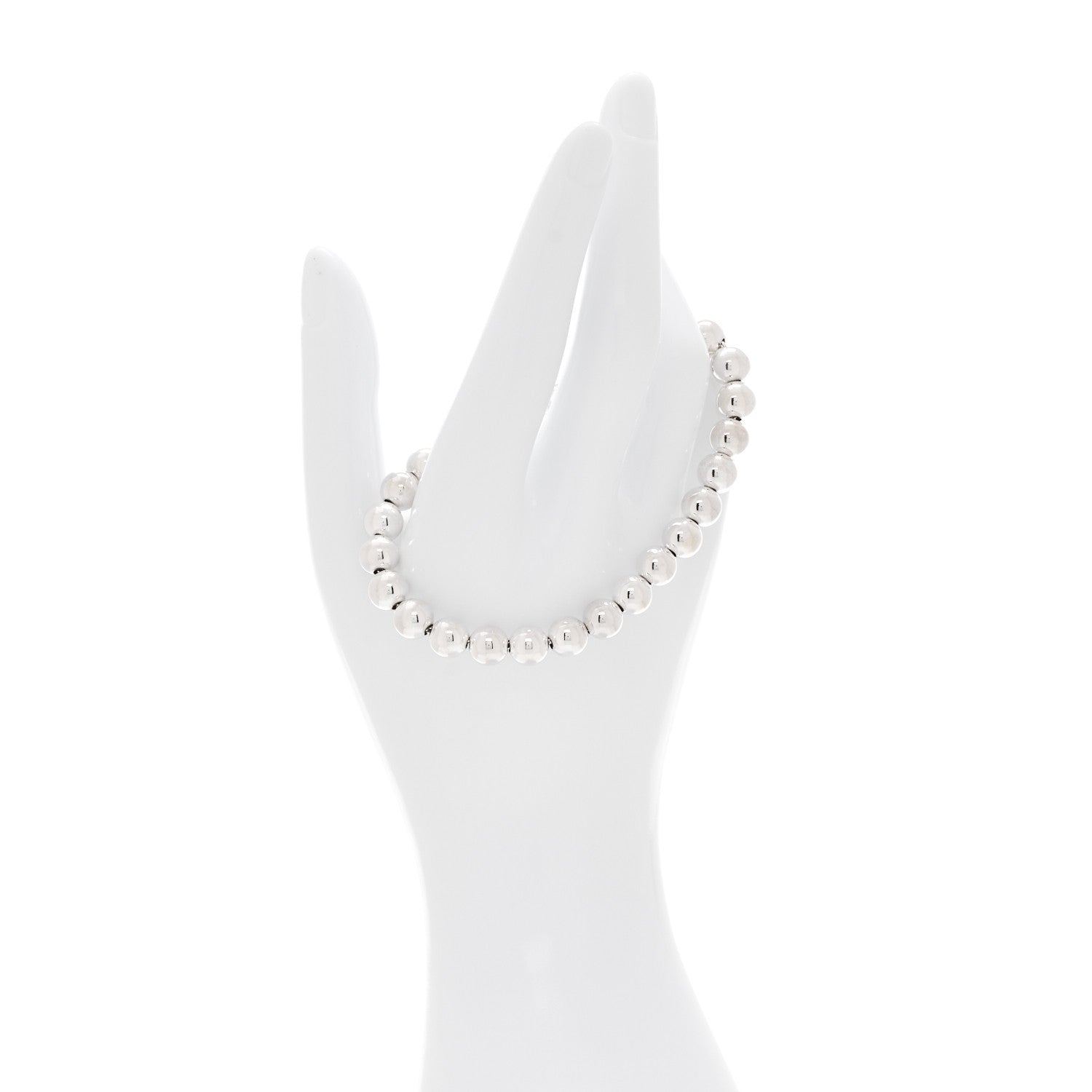 Tiffany Sterling Silver 8mm Hardwear Ball Bracelet 2 of 5