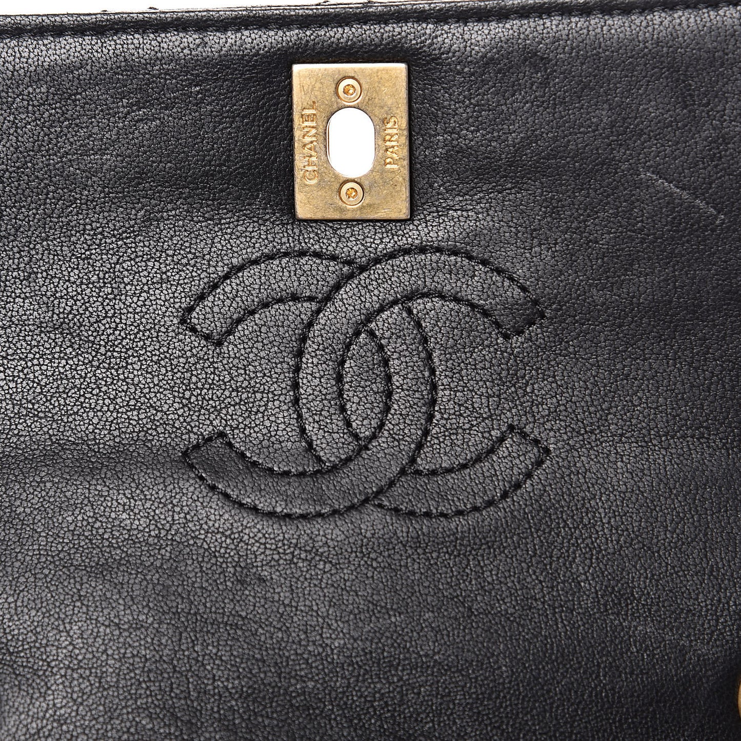 Lambskin Quilted Small Camellia Flower Flap Black