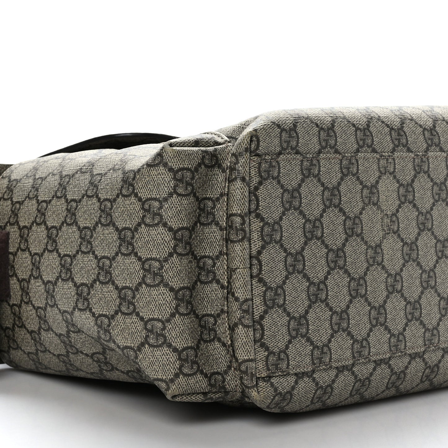 GG Plus Monogram Messenger Diaper Bag Dark Brown