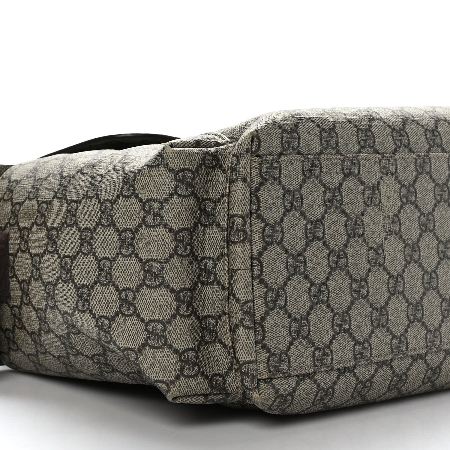 Gucci GG Plus Monogram Messenger Diaper Bag Dark Brown 8 of 9