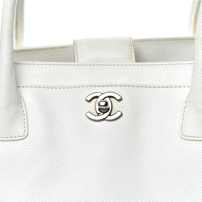 Chanel Calfskin Cerf Executive Shopper Tote White 8 of 33