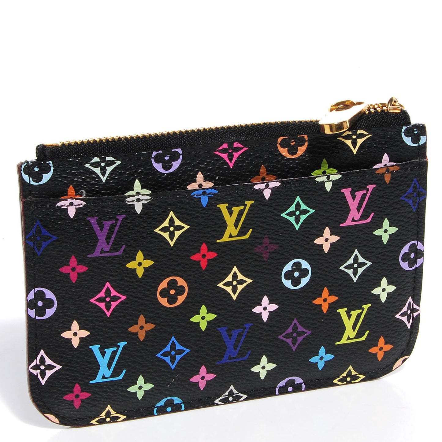 Monogram Multicolor Key Pouch Black Violet