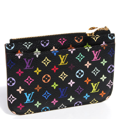 Louis Vuitton Monogram Multicolor Key Pouch Black Violet 3 of 8