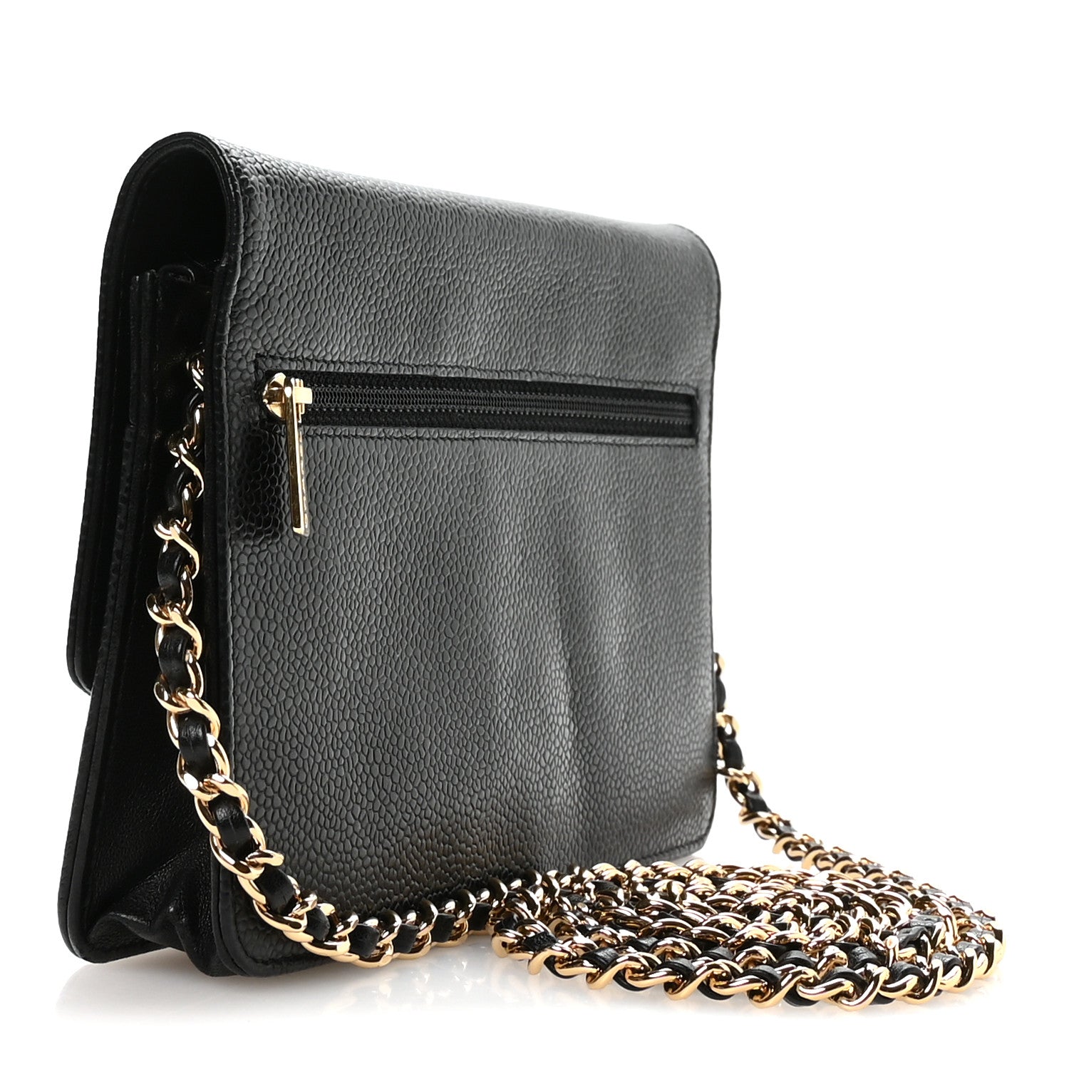 Chanel Caviar Timeless CC Wallet On Chain WOC Black 2 of 11