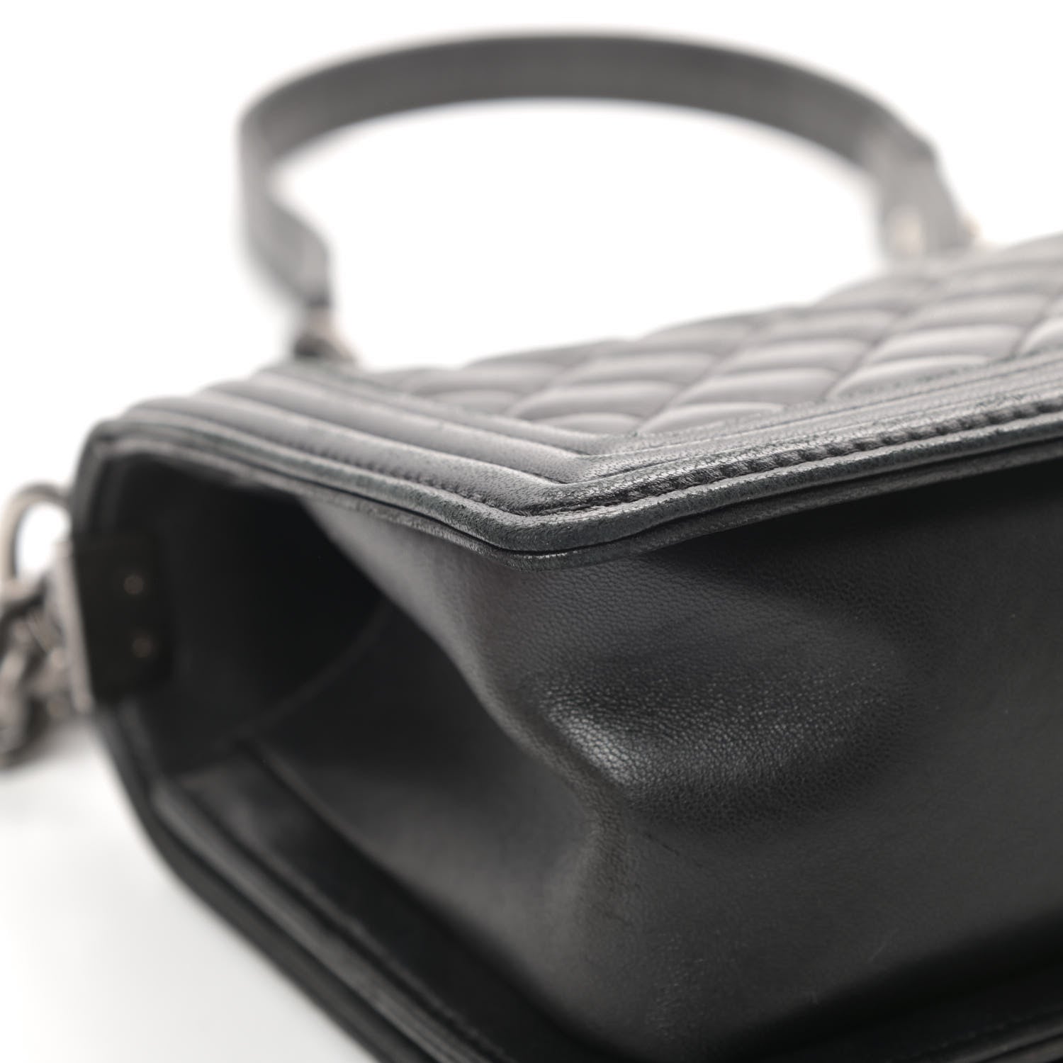 Chanel Lambskin Quilted Medium Boy Flap Black 12 of 19