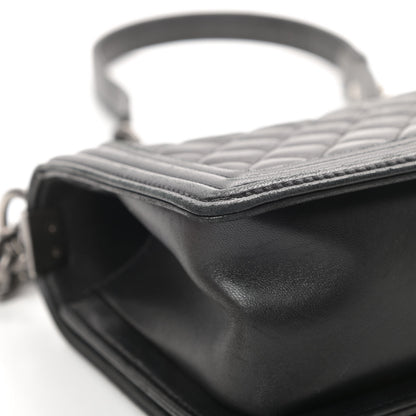 Chanel Lambskin Quilted Medium Boy Flap Black 12 of 19