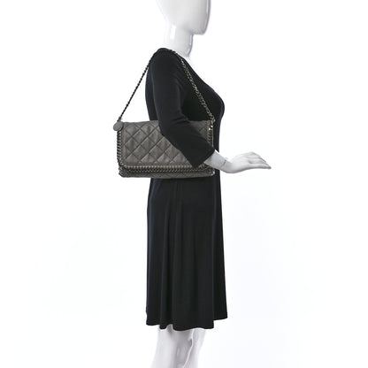 Stella McCartney Shaggy Deer Quilted Falabella Clutch Grey 2 of 8