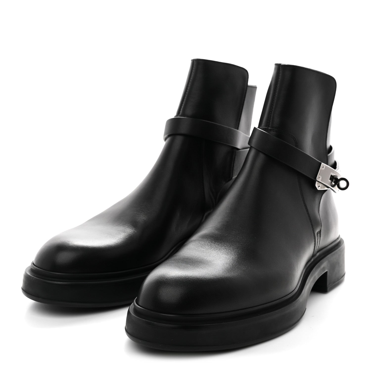 Hermes Calfskin Veo Ankle Boots 39.5 Black 4 of 9