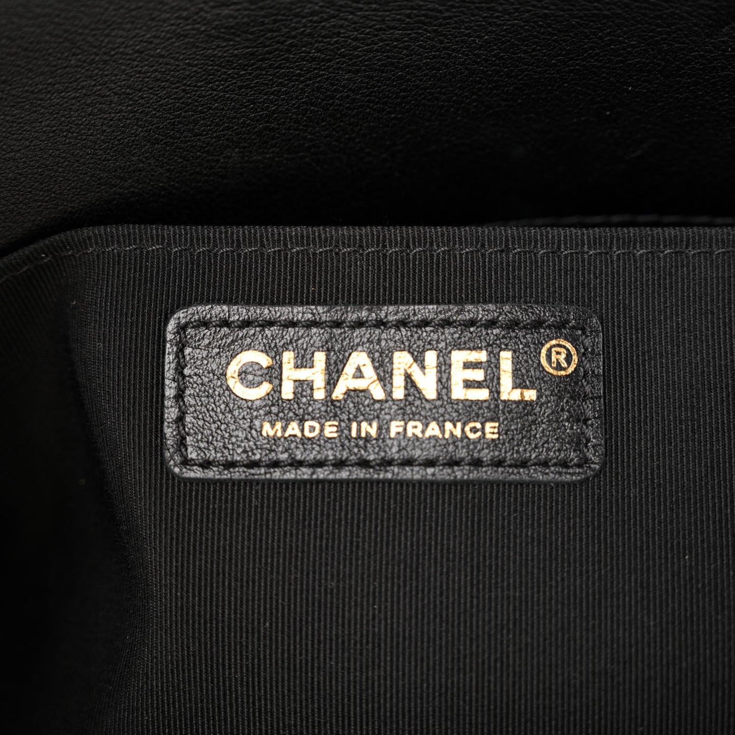 Lambskin Chevron Quilted Medium Boy Flap Black