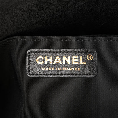 Chanel Lambskin Chevron Quilted Medium Boy Flap Black 6 of 11